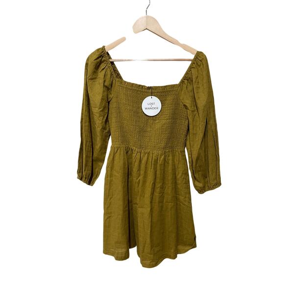LOST + WANDER Smocked Bodice Mini Dress Size Small New‎ with Tags - Picture 6 of 7
